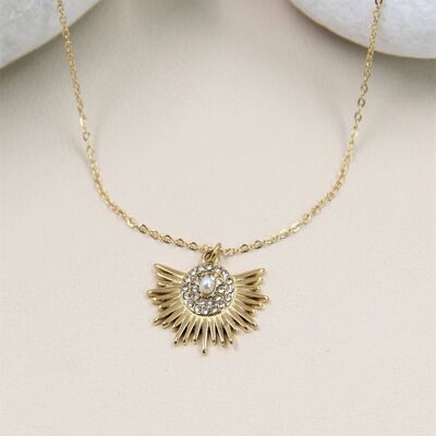 Collier Soleil Éblouissant en Acier Inoxydable