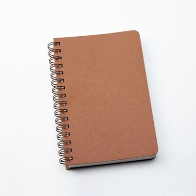 A5 Spiral Notebooks - Cognac White Pages