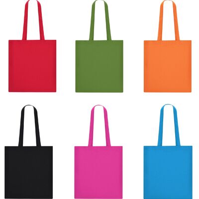SAC CABAS EN COTON 36X40 CM COULEURS VIVES