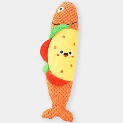 Jouet en peluche pour chien - Food Party – Shaky Fish Taco - HUG SMART