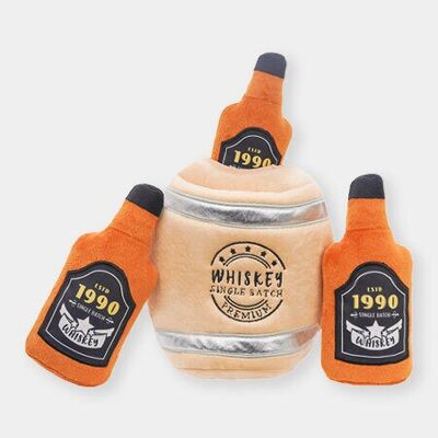 Plush Dog Toy - Food Party - Whiskey Barrel - HUG SMART