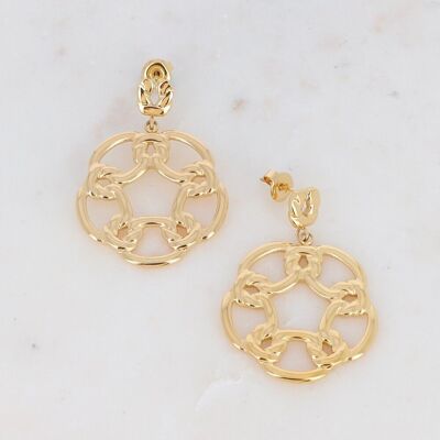 Golden Assen earrings - openwork mesh