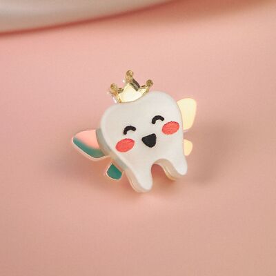 Épingle à revers de la fée des dents en verre acrylique, jolie petite épingle à veste, petit cadeau parfait