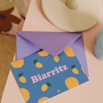 "Personalized" Card: Hello "City" sun (with envelope)