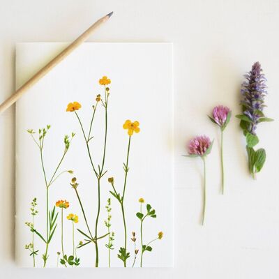 Carnet artisanal fleuri "Eté" • collection Botanica • A5