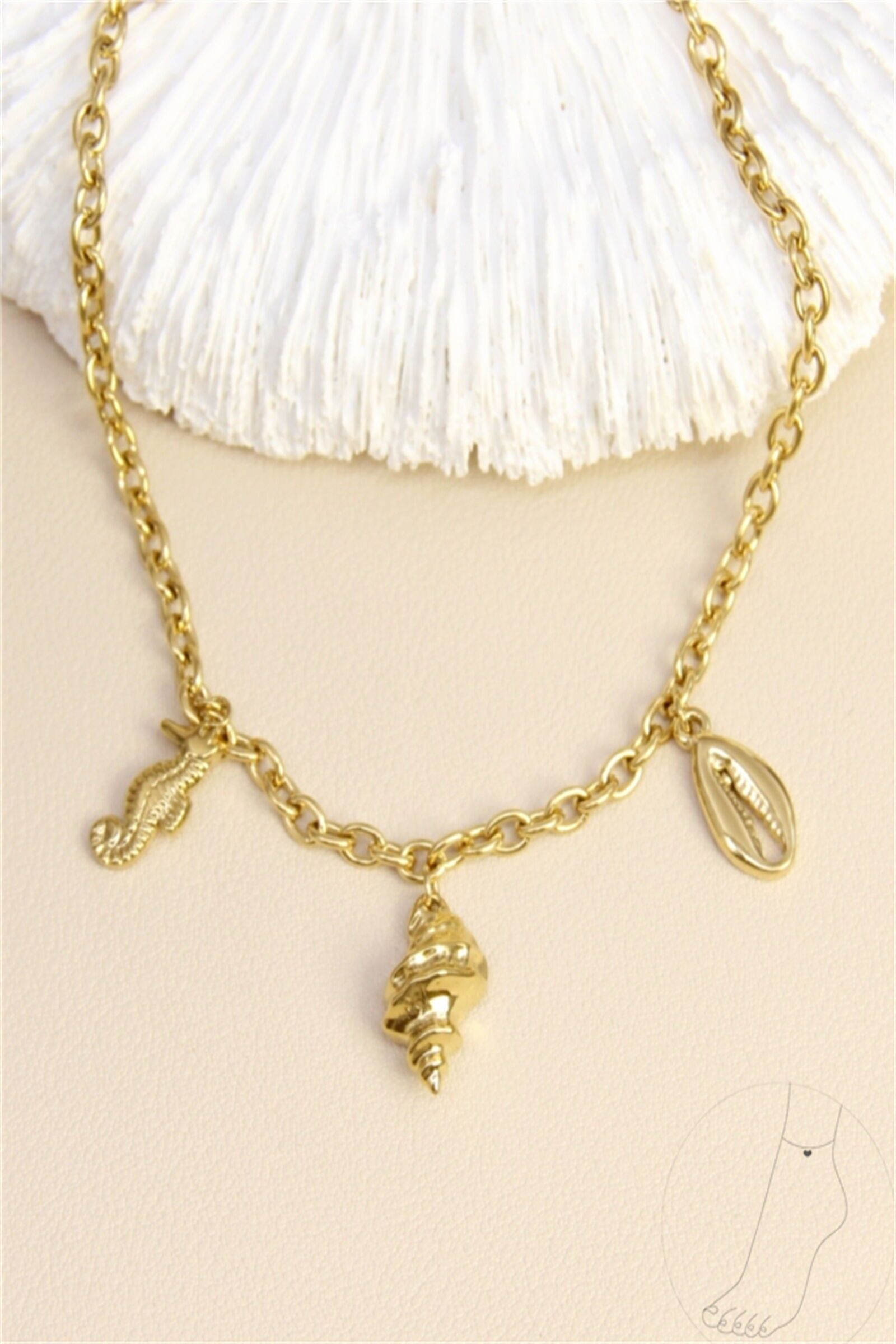 Marine Fußkette - Edelstahl