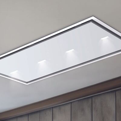 CAPPA GEA FLAT cm. 120X60 – Bianca spot light - 800 m3/h