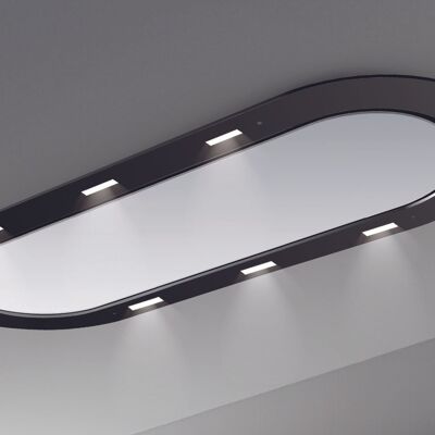 CAPPA UNIKA cm. 120x50 - Bianca e Nera - 800 m3/h