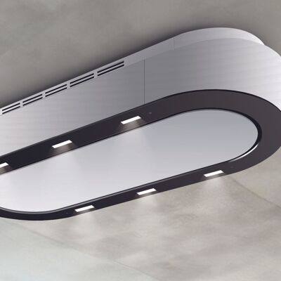 CAPPA UNIKA cm. 120x50 - Bianca e Nera a vista - 800 m3/h
