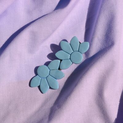 Fermacapelli Petalo Pastello, Blu