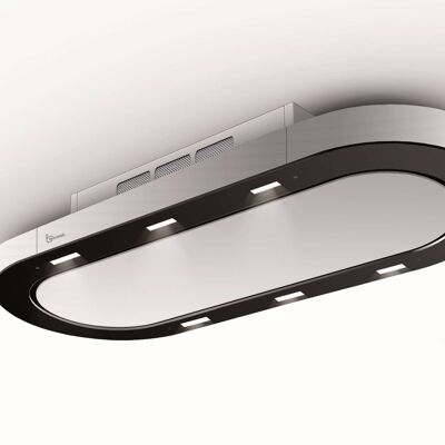 CAMPANA UNIKA FREE cm.120X50 - Blanco y negro - 900 m3/h