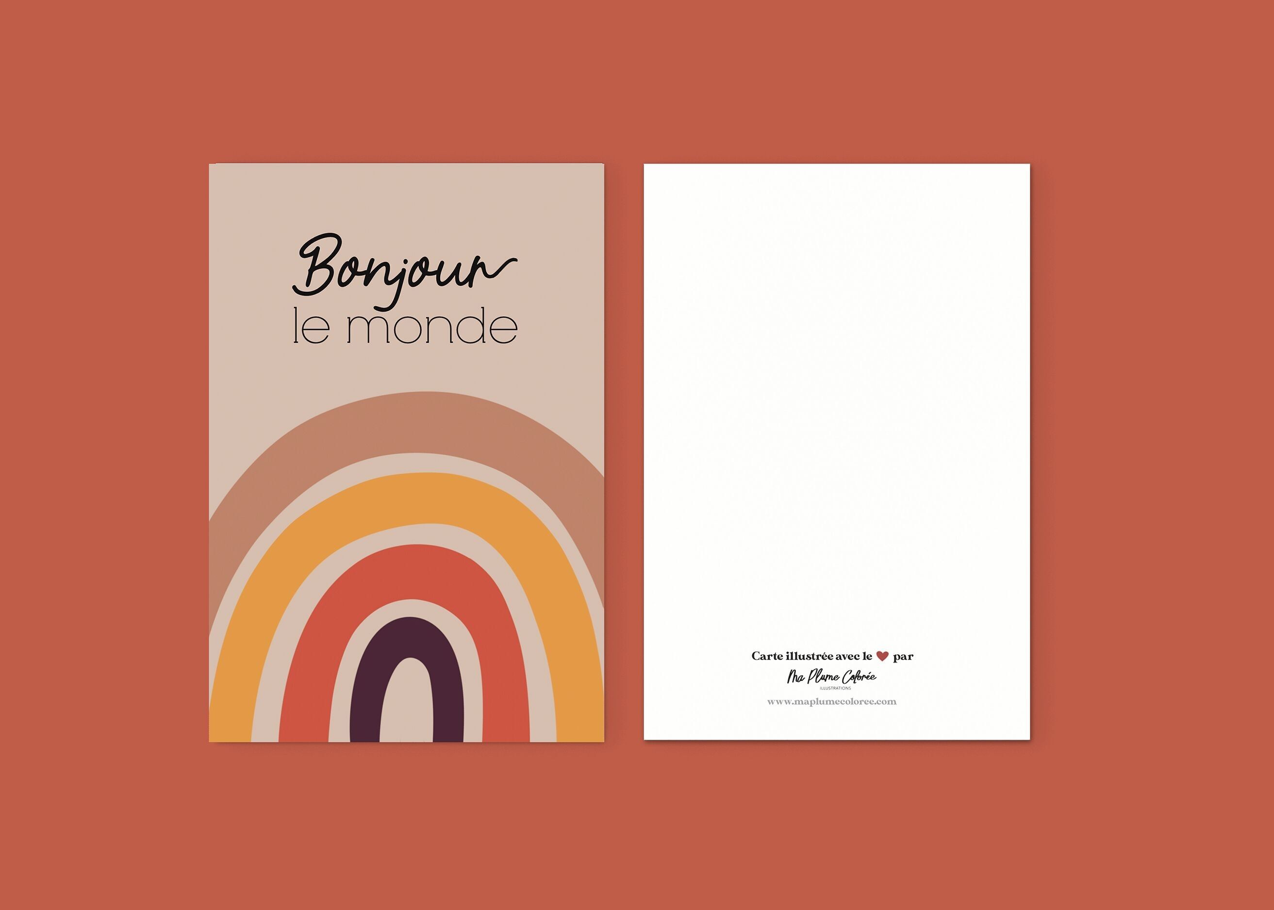 Birth greeting card - Hello world