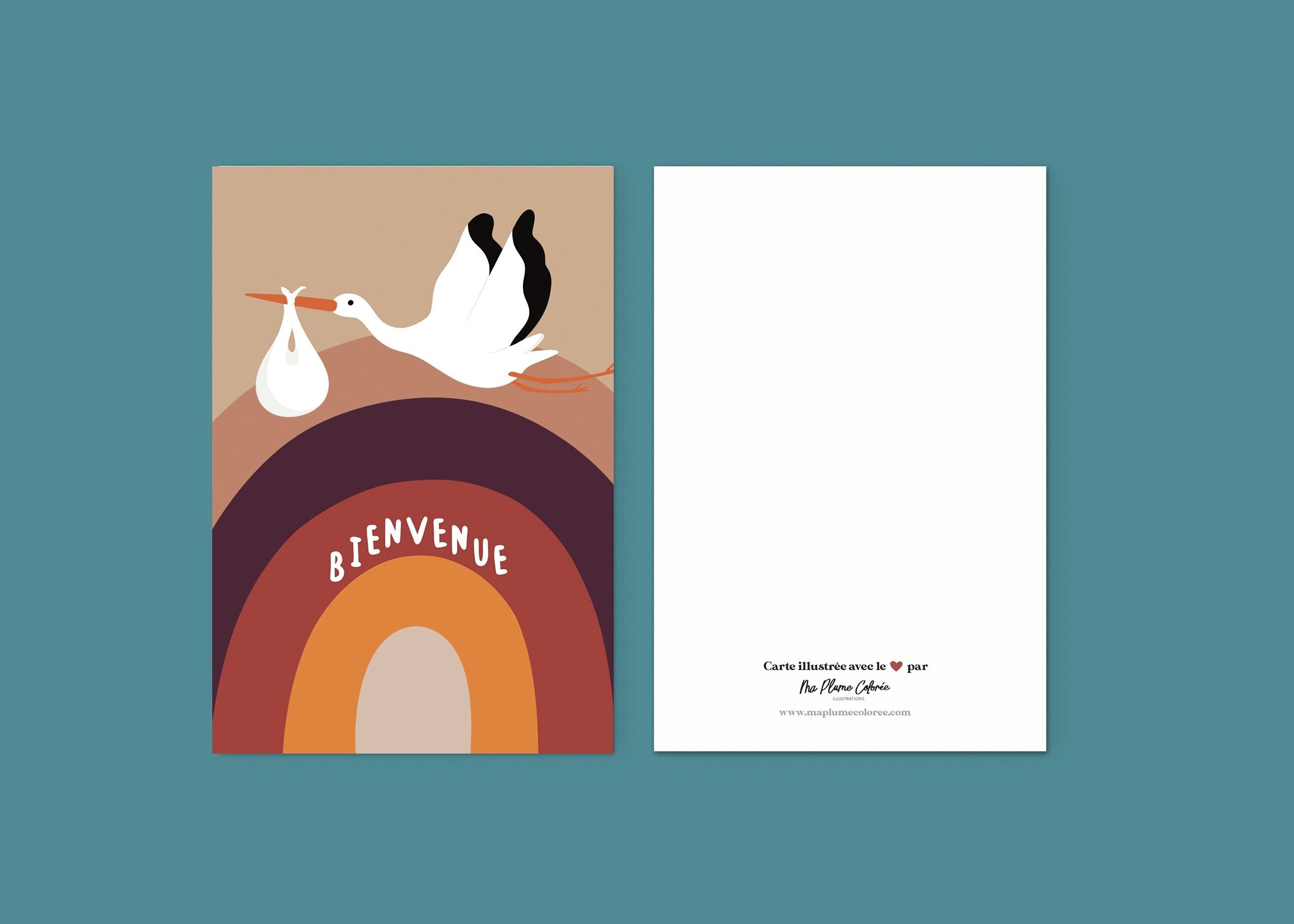 Birth greeting card - Welcome