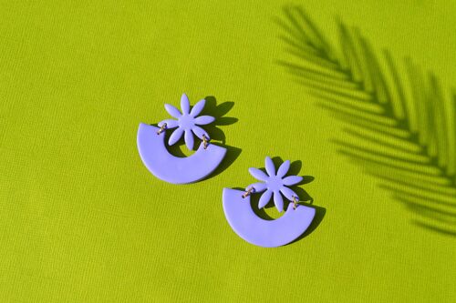 FLORA Lilac Flower Earrings