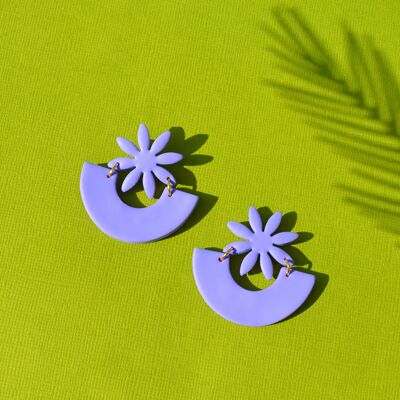 FLORA Lilac Flower Earrings