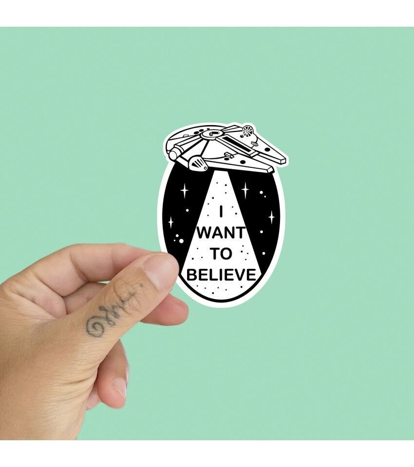 Adesivo in vinile "I want to Believe Falcon" in edizione limitata