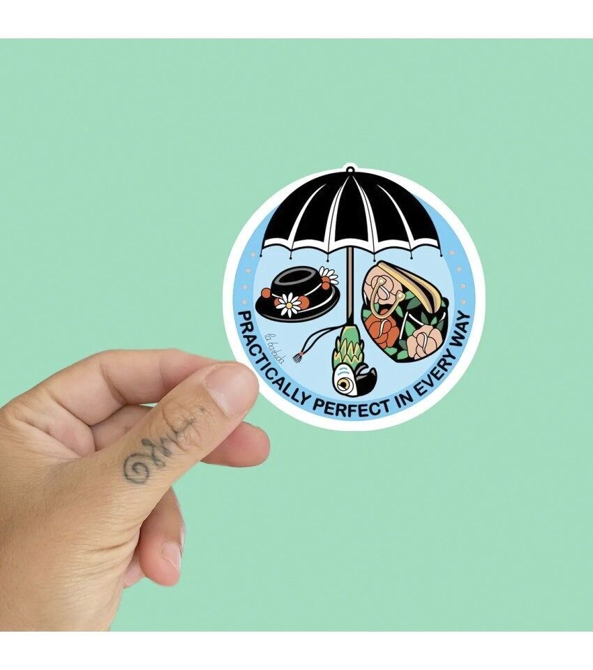 Adesivo in vinile di Poppins praticamente perfetto