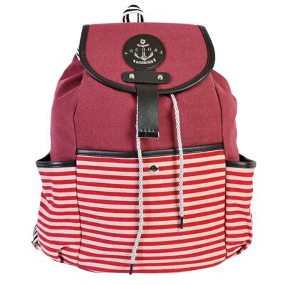 [ 118-2 ] burgundy canvas lady backpack