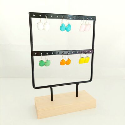 6 pairs of silver plated earrings