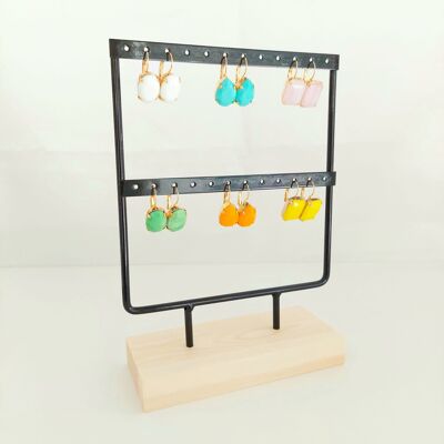 6 pairs of gold plated earrings
