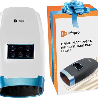 Lifepro Legra Hand Massager for Arthritis with Heat, Vibration, 5 Massage Modes, USB-C Rechargeable, Portable Wellness Recovery Device for Carpal Tunnel, Finger, Palm, and Wrist Pain Relief