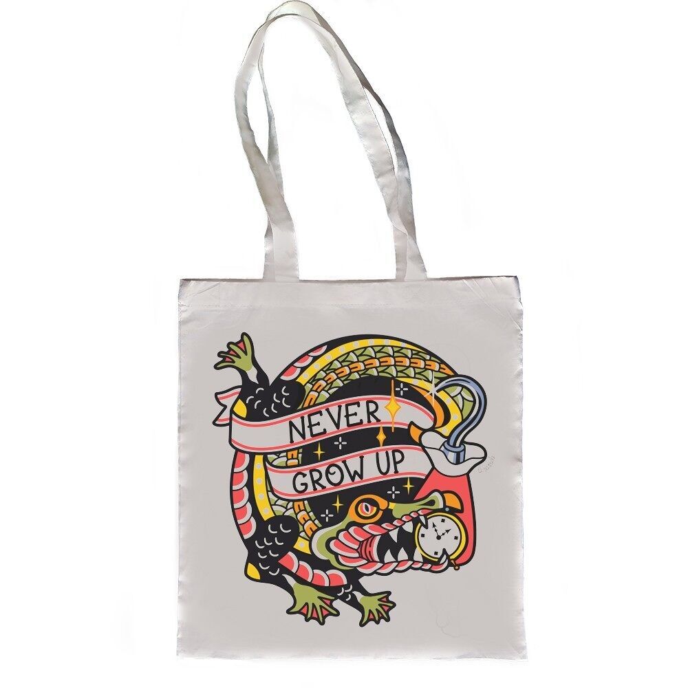 Borsa a coccodrillo "Never Grow Up"
