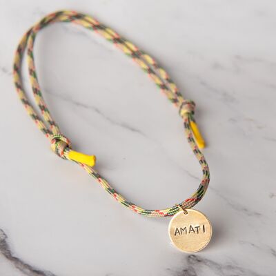 COLLANA BONDI MULTICOLOR - COLLEZIONE ESTIVA | COLLANA CON CIONDOLO INCISO A MANO