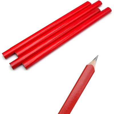 Lot de 4 Crayons de Charpentier 17,5 cm – Marquage Précis Bois & Béton