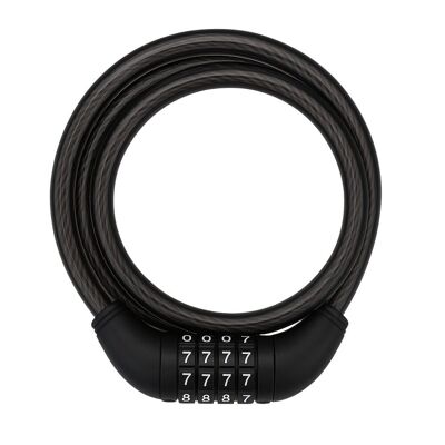 Cadenas Antivol à Code 80 cm - Câble Spirale 12 mm Robuste pour Vélo, Moto & Trottinette