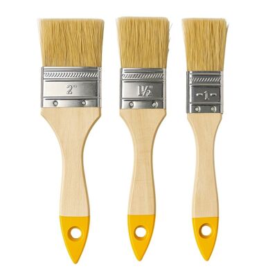 Juego de 3 pinceles planos de 25-38-50 mm – Renovación y bricolaje