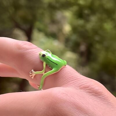 Frog Enamel Ring