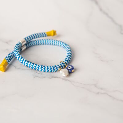 BRACELET MANLY BLU - COLLECTION ÉTÉ | BRACELET AVEC CORDON