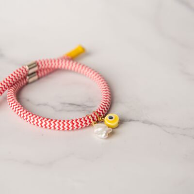 BRACELET MANLY ROSSO - COLLECTION ÉTÉ | BRACELET AVEC CORDON