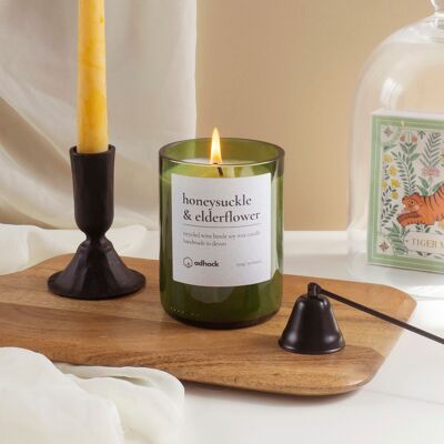 Honeysuckle & Elderflower Wine Bottle Candle