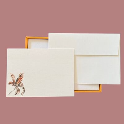 Juego de tarjetas de tulipán con sobres verjurados