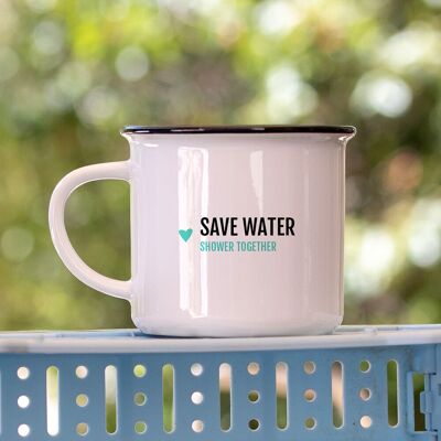 Wasser sparen, gemeinsam duschen Tasse / Sommerspecial