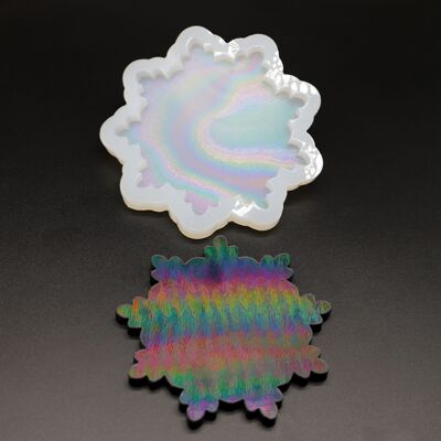 Moule en silicone avec effet holographique - Design FlowerPower