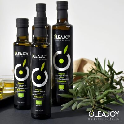 Aceite de Oliva Virgen Extra Ecológico OleaJoy – 750 ml (botella redonda – Dorica)
