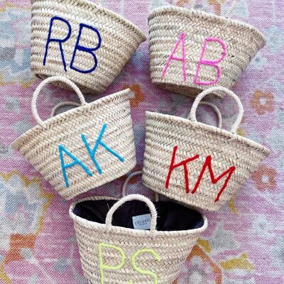 Custom Name Embroidered Baskets – Wholesale Handwoven Gift Totes