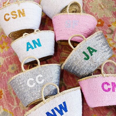 Mini Sequin Baskets – Wholesale Handwoven Sparkle Totes from Morocco