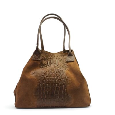 Borsa in pelle LOLA Cocco Marrone
