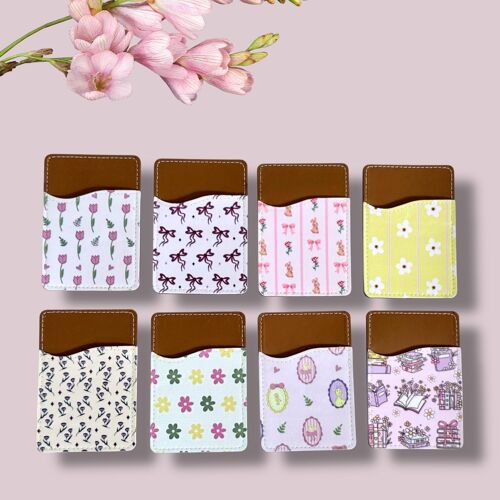 Phone card holder in various designs of “the cute cloud”.