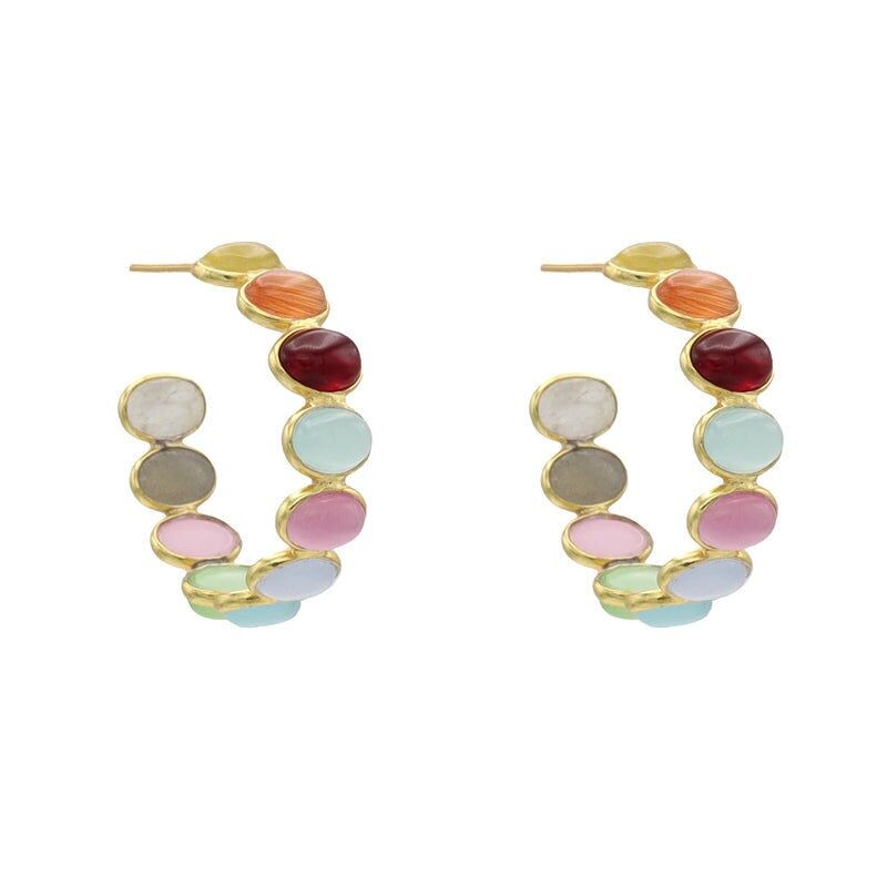 Orecchini a cerchi multicolori Reifen