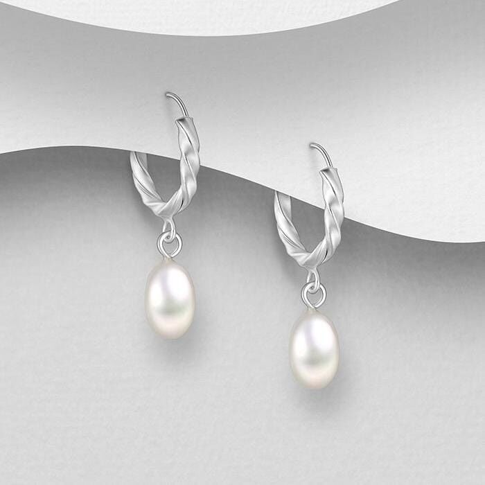 Orecchini Chic, argento sterling, perla d'acqua dolce