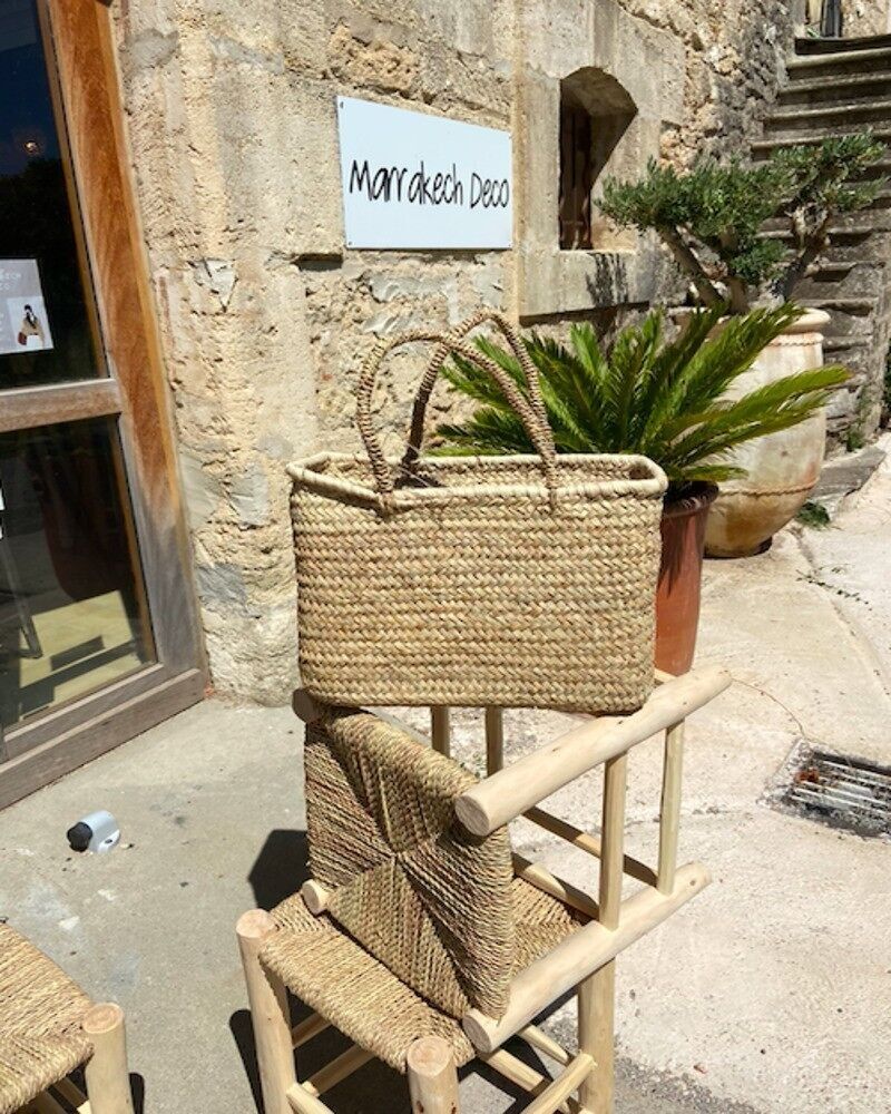 Natürlicher Doum-Palmkorb – handgefertigt in Marokko (Großhandel)