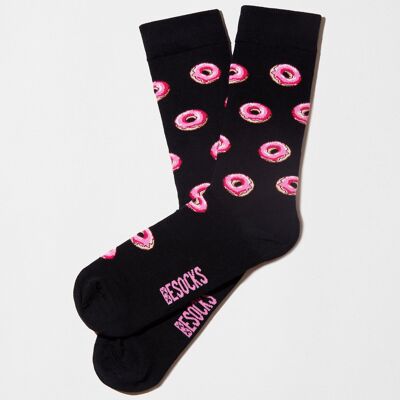 BeDonut Nero - Calzini 100% cotone biologico