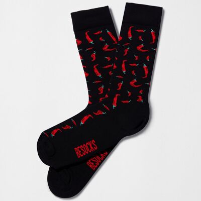 BeChilli Nero - Calzini 100% cotone biologico
