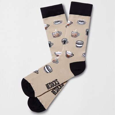 Chaussettes BeCoffee Beige - 100 % coton biologique