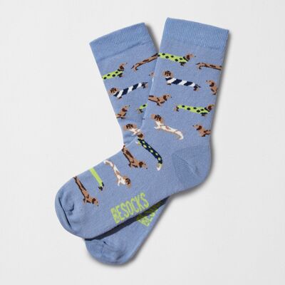 BePets Bleu - Chaussettes 100% Coton Biologique