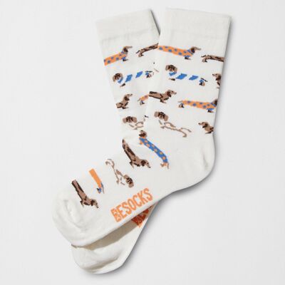 Chaussettes BePets OffWhite 100 % coton biologique